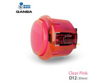 Gravity KS Mechanical Shafts Silent Pushbutton 30mm Snap-In Button Clear Pink (D12)