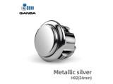 Gravity KS Mechanical Shafts Silent Pushbutton 24mm Snap-In Button metallic Silver (H02)