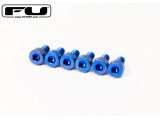 Titanium Saddle Mounting Screw Set (6)–BLUE