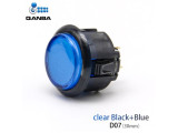 Gravity KS Mechanical Shafts Silent Pushbutton 30mm Snap-In Button Clear Black+Blue (D07)