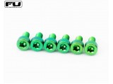 Titanium Saddle Mounting Screw Set (6)–GREEN