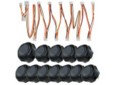 30KS and 24KS gravity addressable RGB button Clear Black (R04)