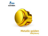 Gravity KS Mechanical Shafts Silent Pushbutton 24mm Snap-In Button metallic Golden (H08)