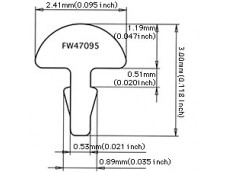 ガマガエルページ Jescar 1145 Jescarフレット #47095 Stainless 24pcs set 2.41