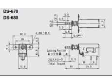 ミヤマ DS-680K-S 押ボタンスイッチ 2P セルフロック