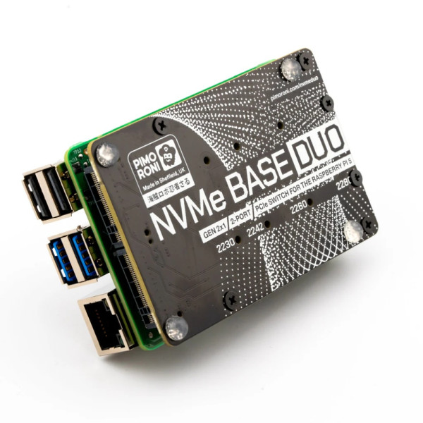 Pimoroni PIM704 NVMe Base Duo for Raspberry Pi 5 – NVMe Base Duo