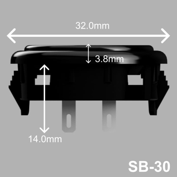 OneFRAME SB-30 OneFRAME マイクロスイッチボタン 30mm 黒