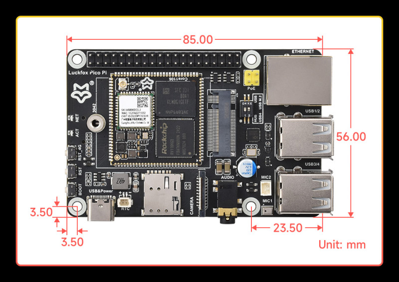 LUCKFOX Luckfox Pico Pi A 【30770】Pico Pi Linux マイクロ開発
