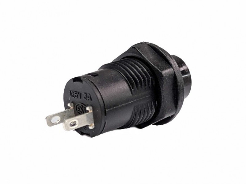 マル信無線電機 MS-358-1 【1極1投】プッシュスイッチ(オルタネイト・黒)