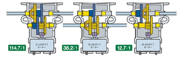 タミヤ 70203 エコモーターギヤボックス (3速タイプ)