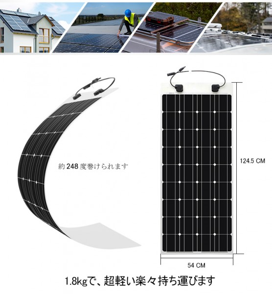 RNG-100DB-H RENOGY フレキシブルソーラーパネル 単結晶100W