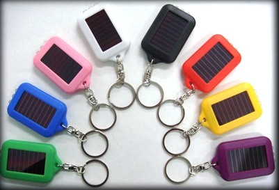 ミニソーラーledライト キーホルダー 紫 ミニソーラーledライト キーホルダー 紫