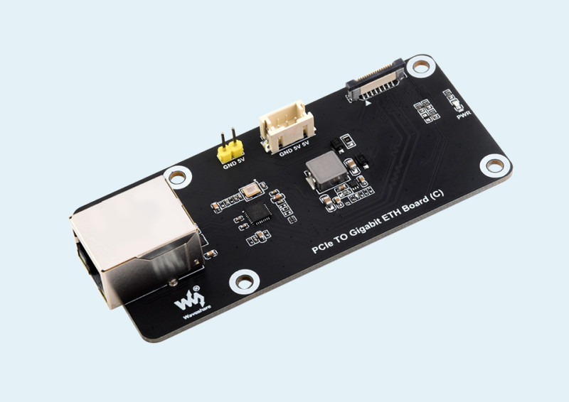 Waveshare 【26848】 PCIe TO Gigabit ETH Board (C) Raspberry Pi 5用