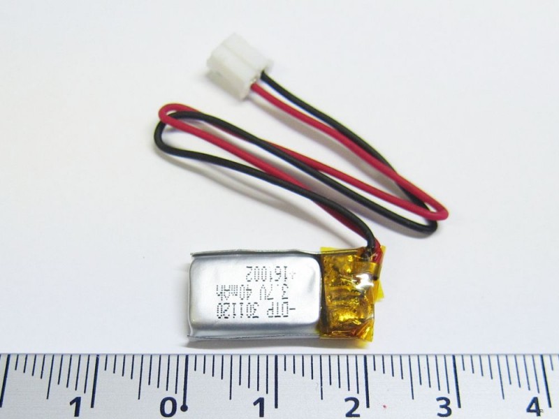 DTP301120(PHR) 40mAh リチウムイオンポリマー電池 3.7V 40mAh