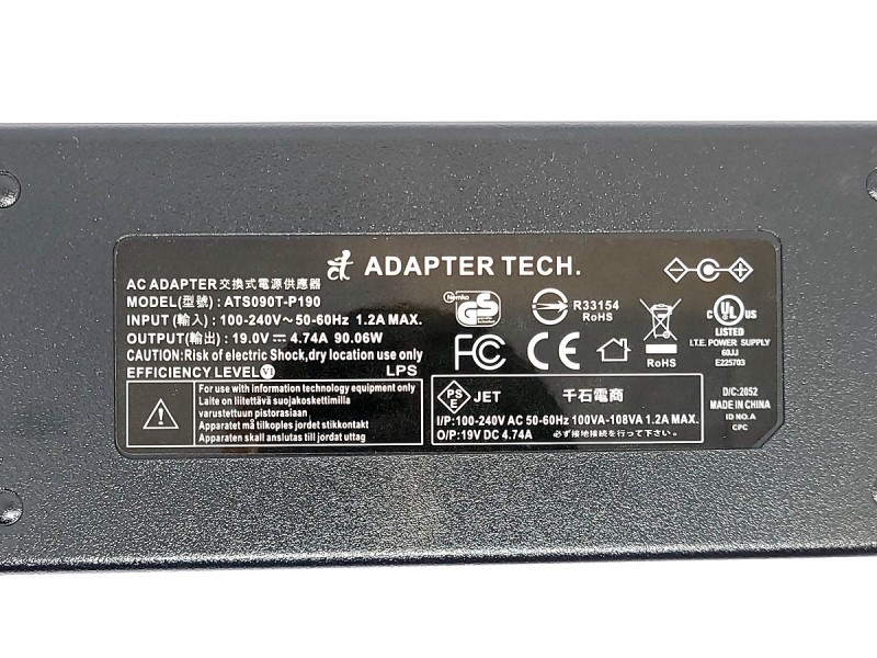 Adapter Technology ATS090T-P190 19V4.74A ACアダプター