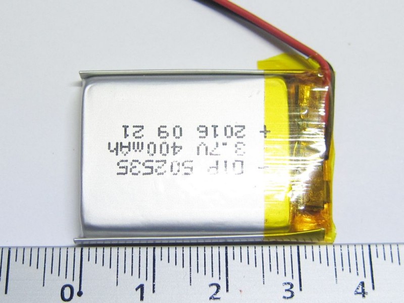 DTP502535(PHR) 400mAh リチウムイオンポリマー電池 3.7V 400mAh