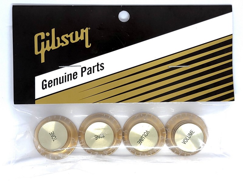 Gibson PRMK030 Top Hat Knobs with Gold Metal Insert Gold(4PCS)