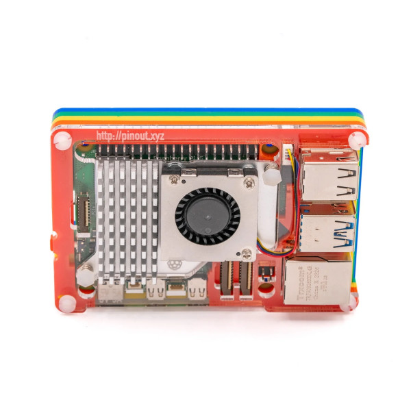 Pimoroni PIM678 Pibow Coupe 5 (Case for Raspberry Pi 5) - Rainbow